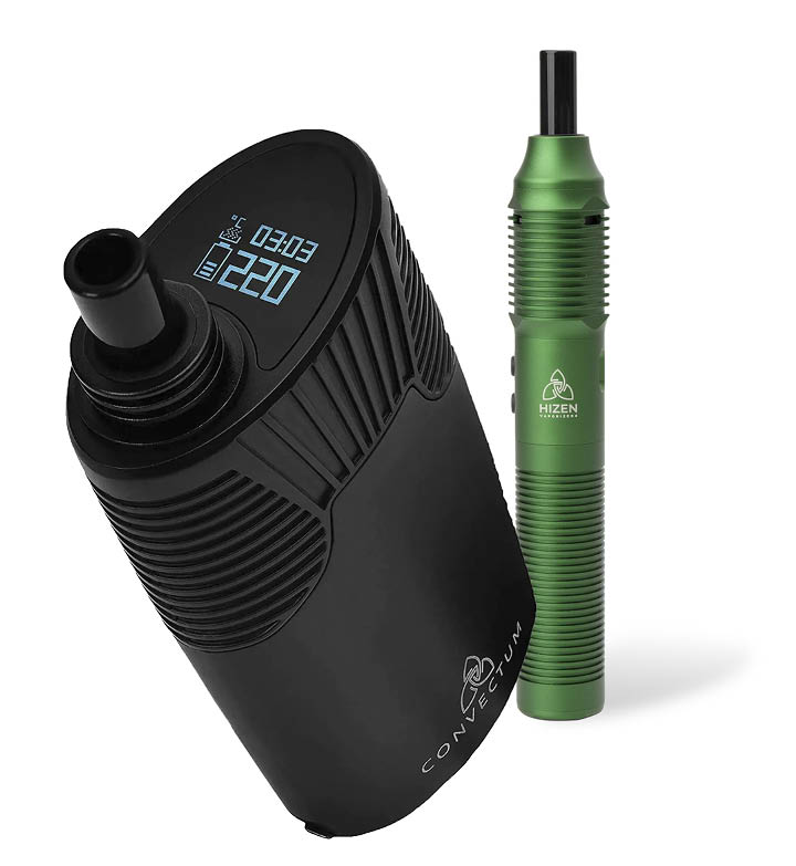 zwei hochwertige Verdampfer in verschiedenen Größen, um Cannabis zu verdampfen